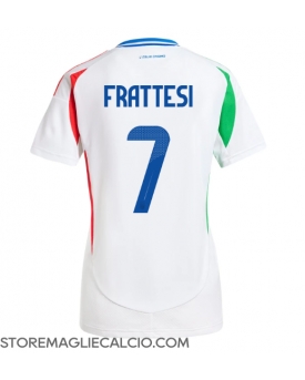 Italia Davide Frattesi #7 Maglia Gara Trasferta Repliche Europei 2024 Donna